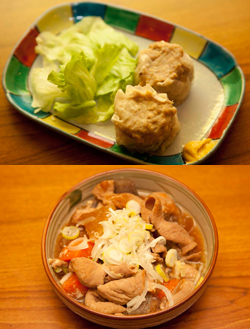 1.大ぶりりジャンボシュウマイがいせやの名物　2.もちろん定番もつ煮込みも大満足